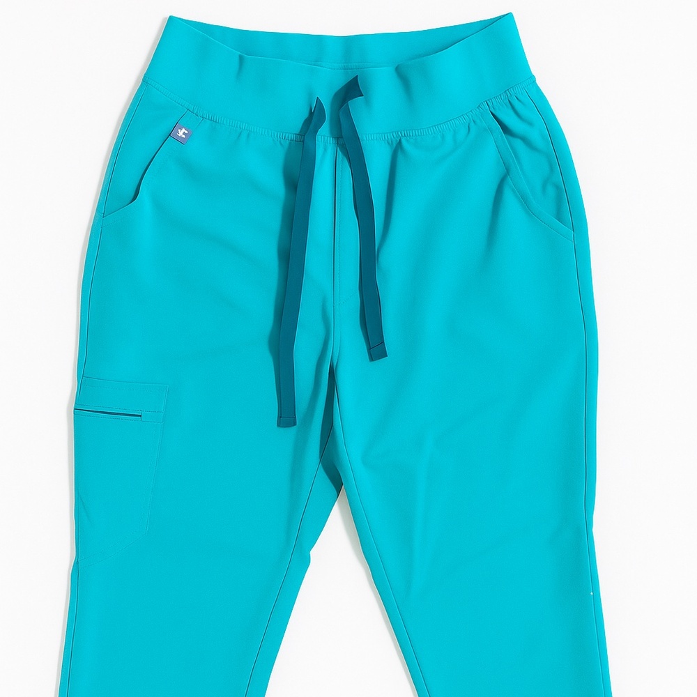 Figs High Waisted Surgical Green Zamora Scrub Jogger pant